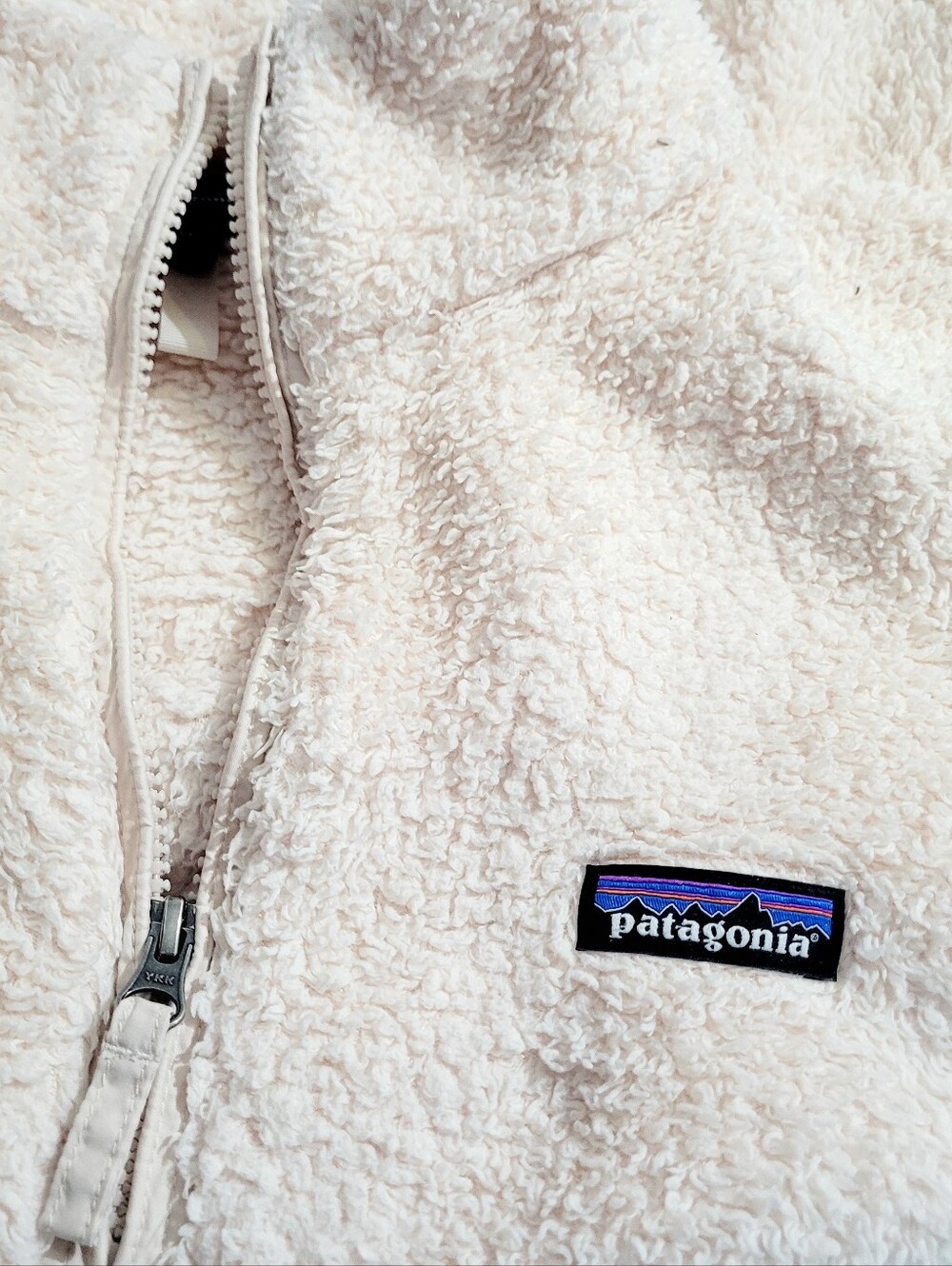 Patagonia Los Gatos 1/4 Zip Sherpa Fleece Pullover Cream Ivory Women's XL - Picture 7 of 12